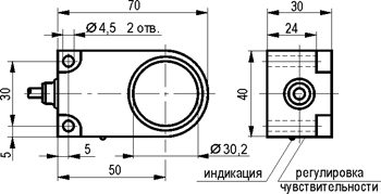 Габариты ISB R1A5-31P-R30-LZ